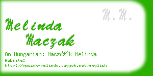 melinda maczak business card